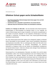 Abbildung Presseinformation Plasma Quad Plus Filtersysteme ISH